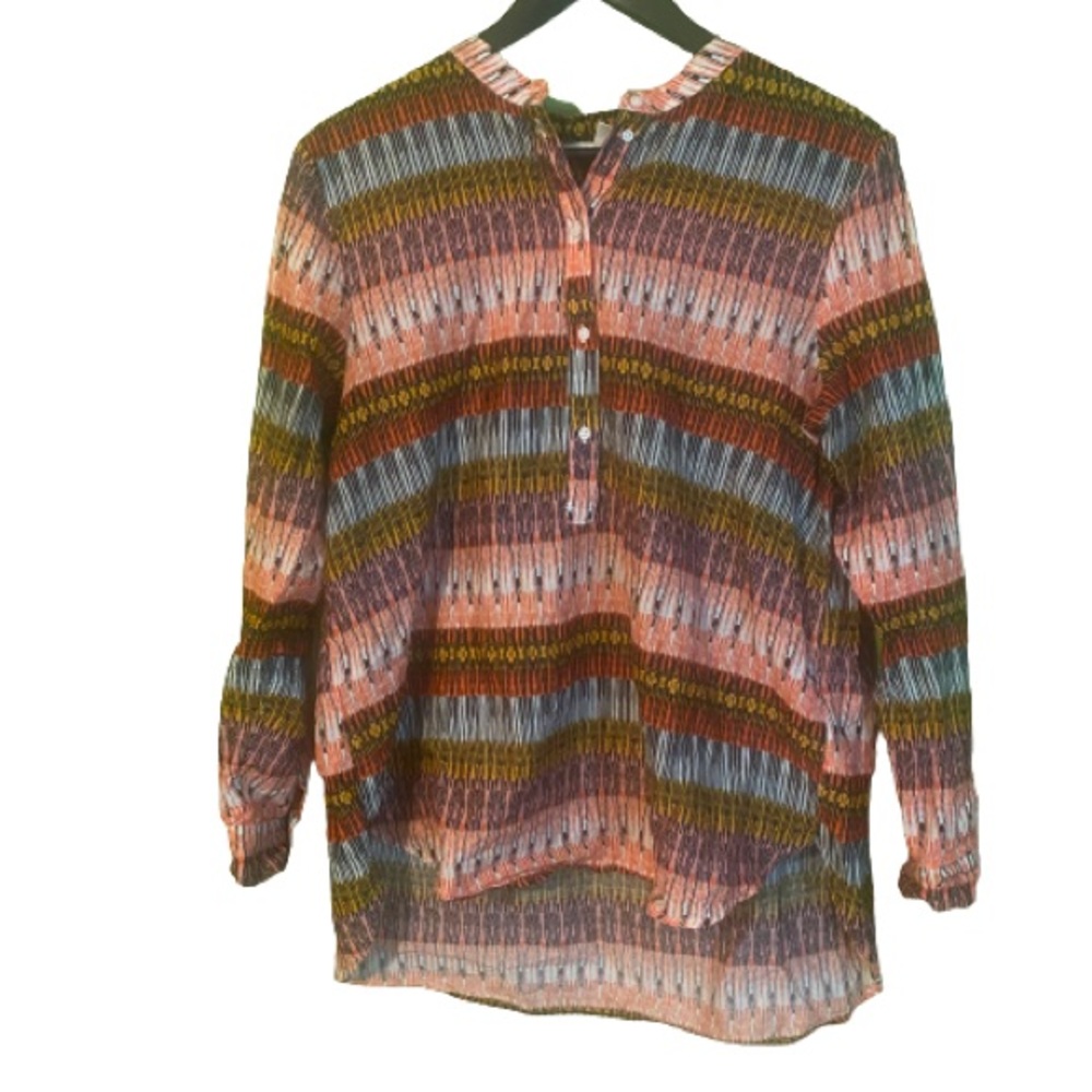 H&M Indian print bohemian cotton tunic top